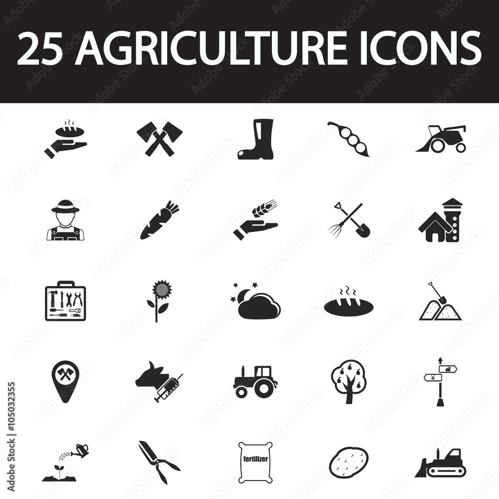 agriculture icon set