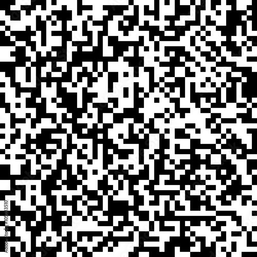 Squares | Seamless Pattern | Random | Black-and-White