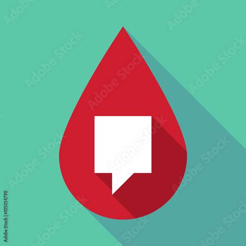 Long shadow blood drop with a tooltip