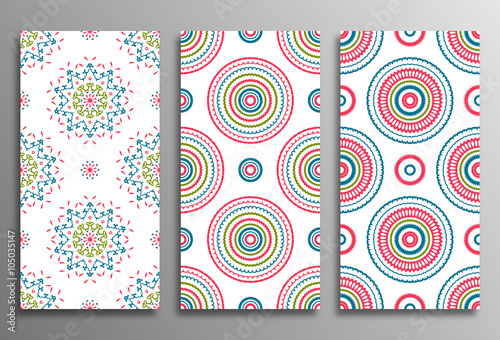Set vintage universal different seamless eastern patterns