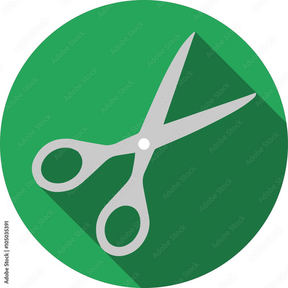 Flat Icon Scissors Green Flat Icon Scissors Green