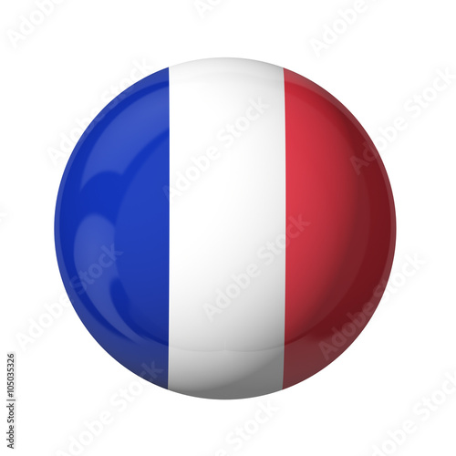 France flag, glassy ball