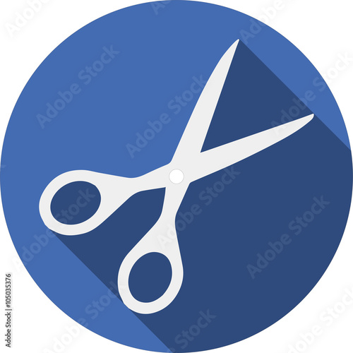 Flat Icon Scissors Blue
