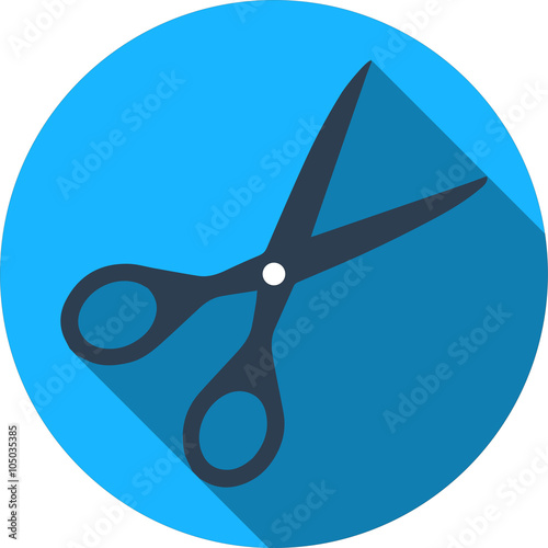 Flat Icon Scissors Blue