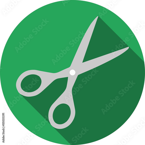 Flat Icon Scissors Green