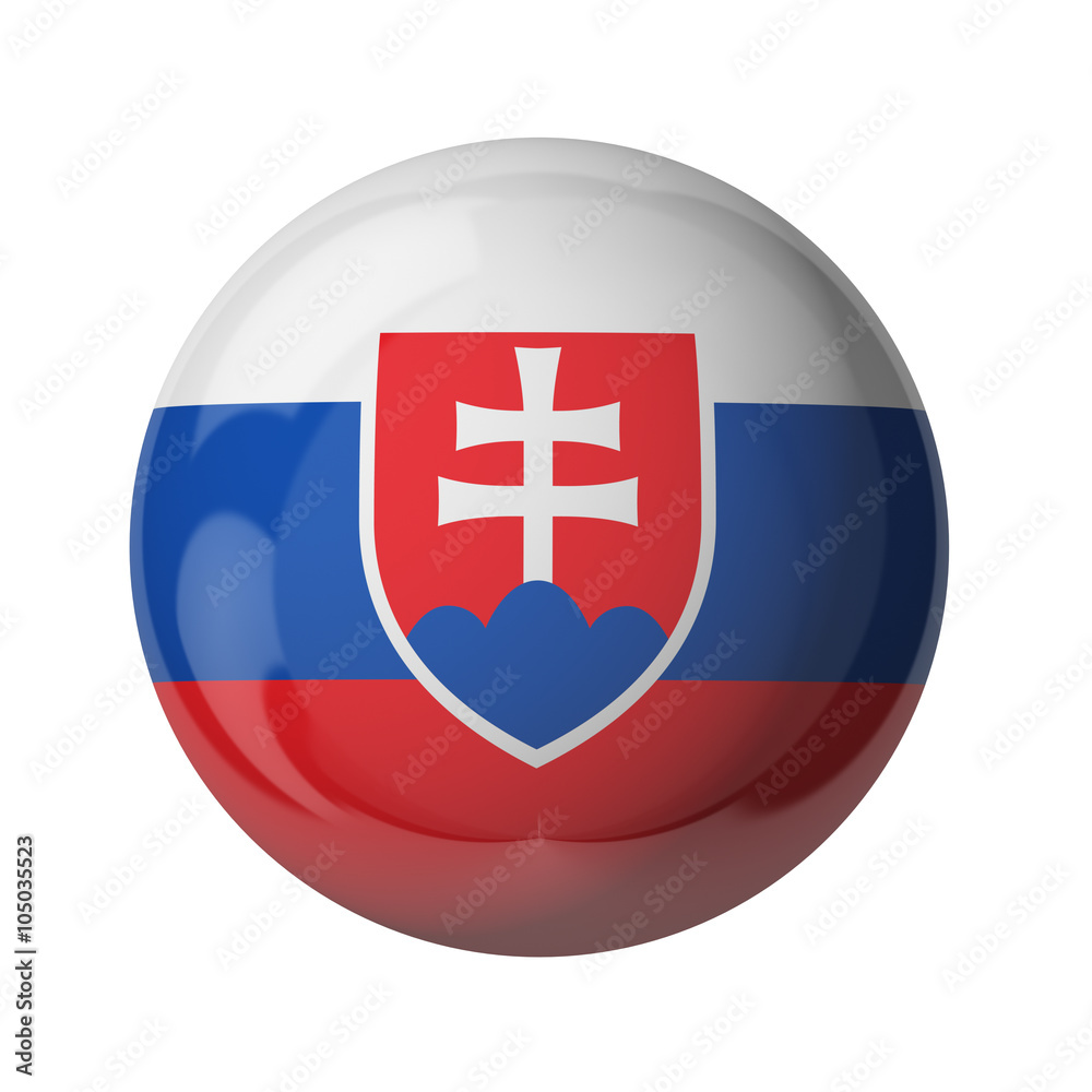 Slovakia flag, glassy ball