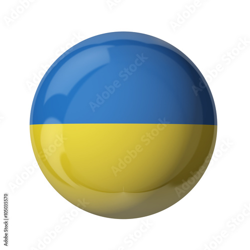 Free Download Ukraine flag, glassy ball - GFXLoad