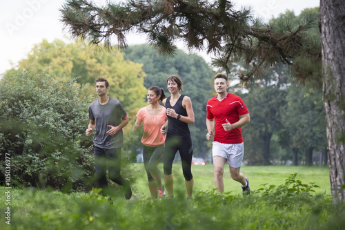 Young people training in th...