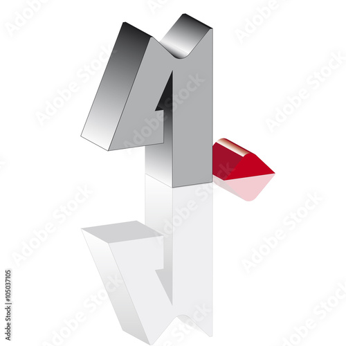 4 Strich rot ab