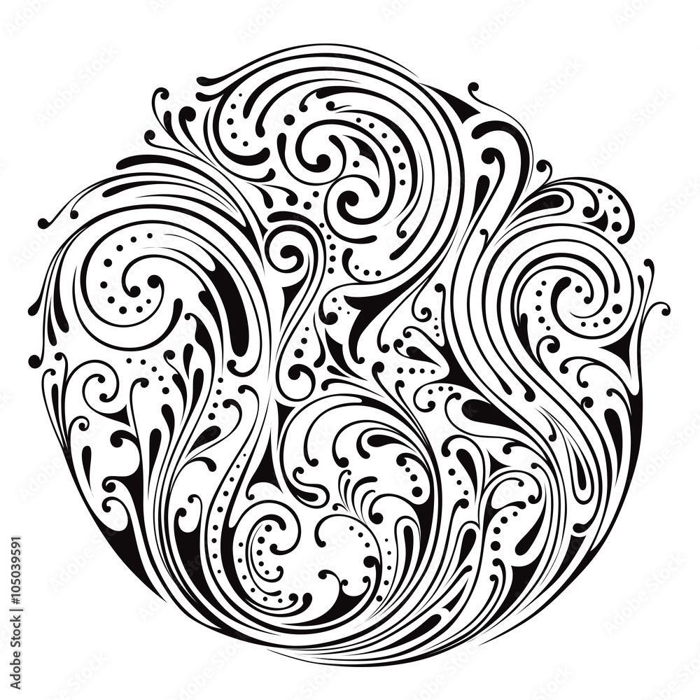 Fototapeta premium Vector ornamental circle