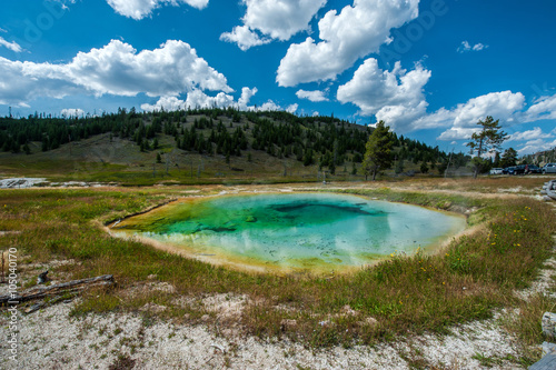 Natural hot spring, Yellowstone National Park © forcdan