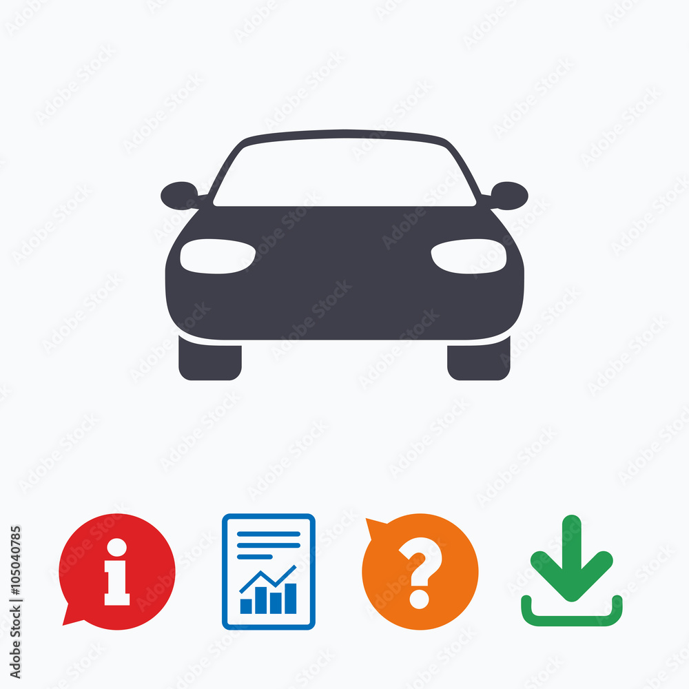 Car sign icon. Delivery transport symbol.