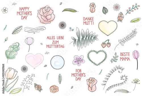 Mother's Day - hand drawn set