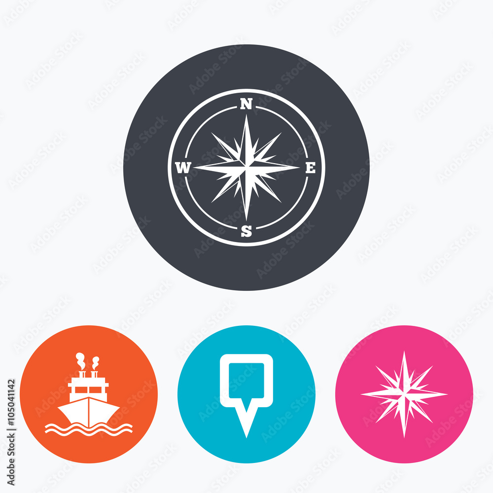 Windrose navigation compass, shipping delivery. Windrose navigation compass, shipping delivery.