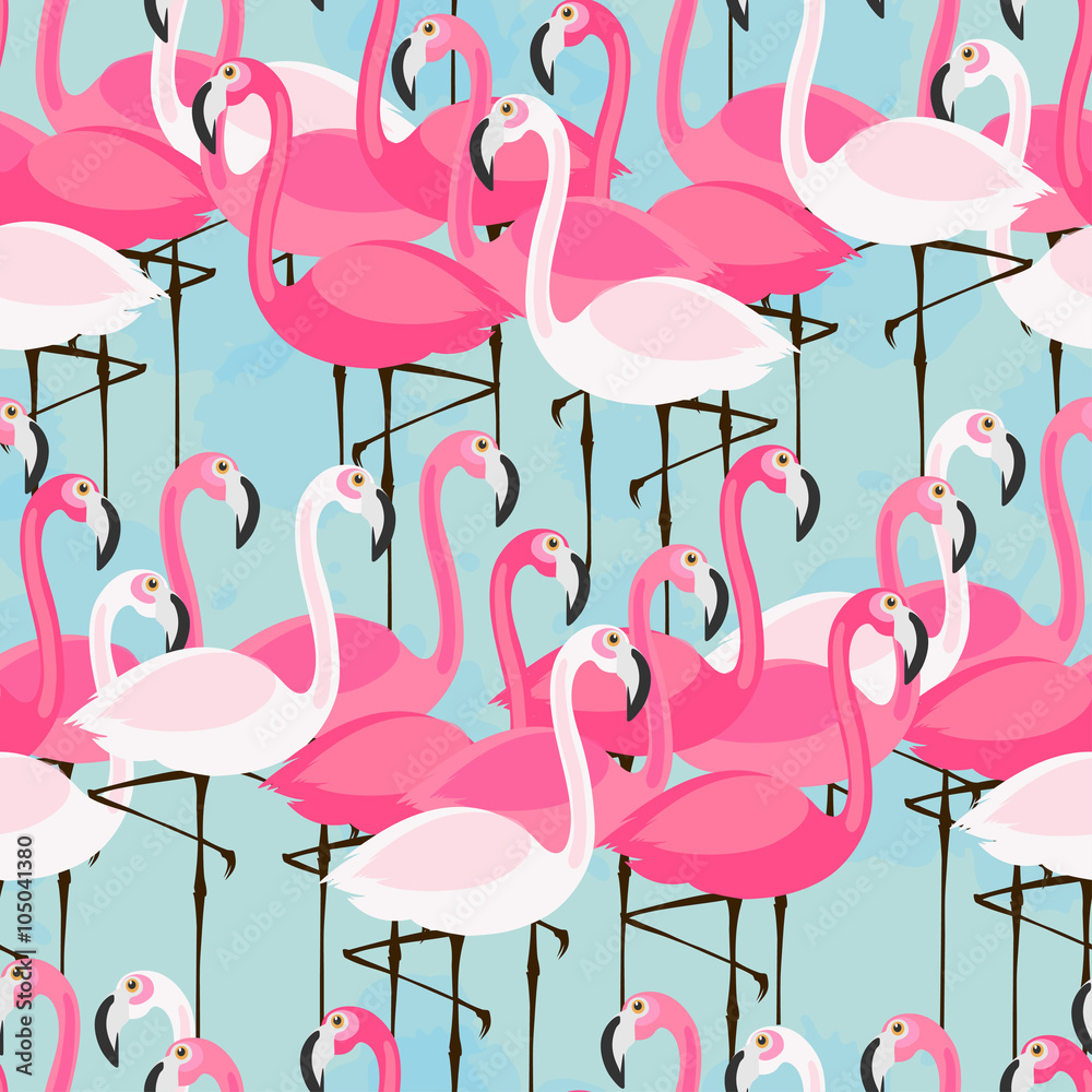 pattern with pink and white flamingos pattern with pink and white flamingos