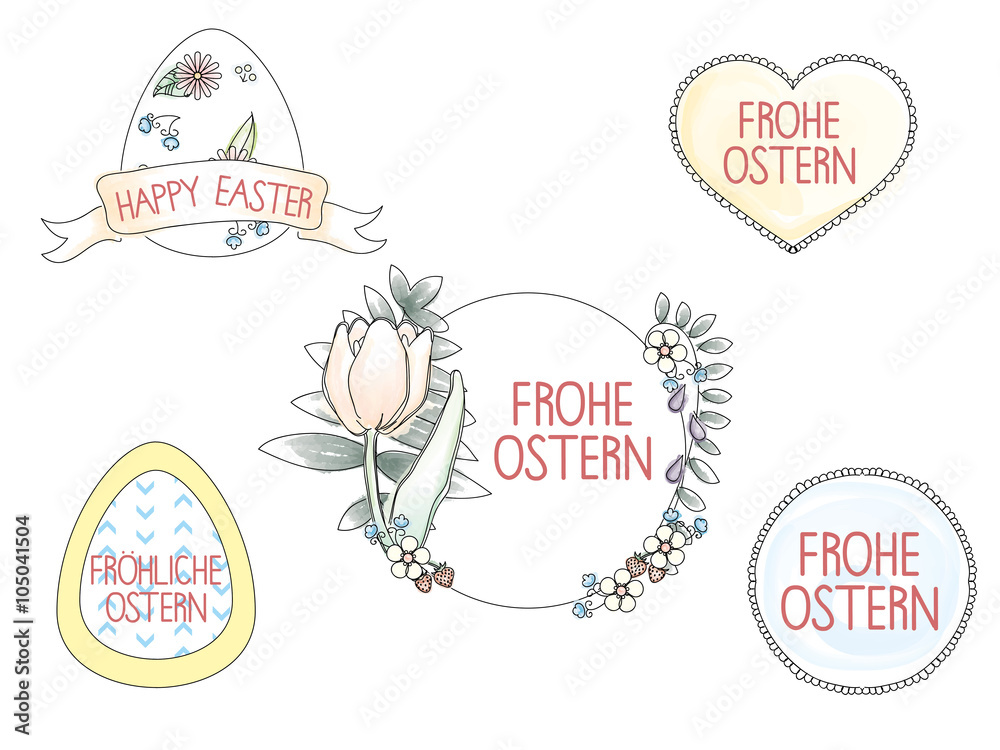 Fototapeta premium Ostern Banner Set