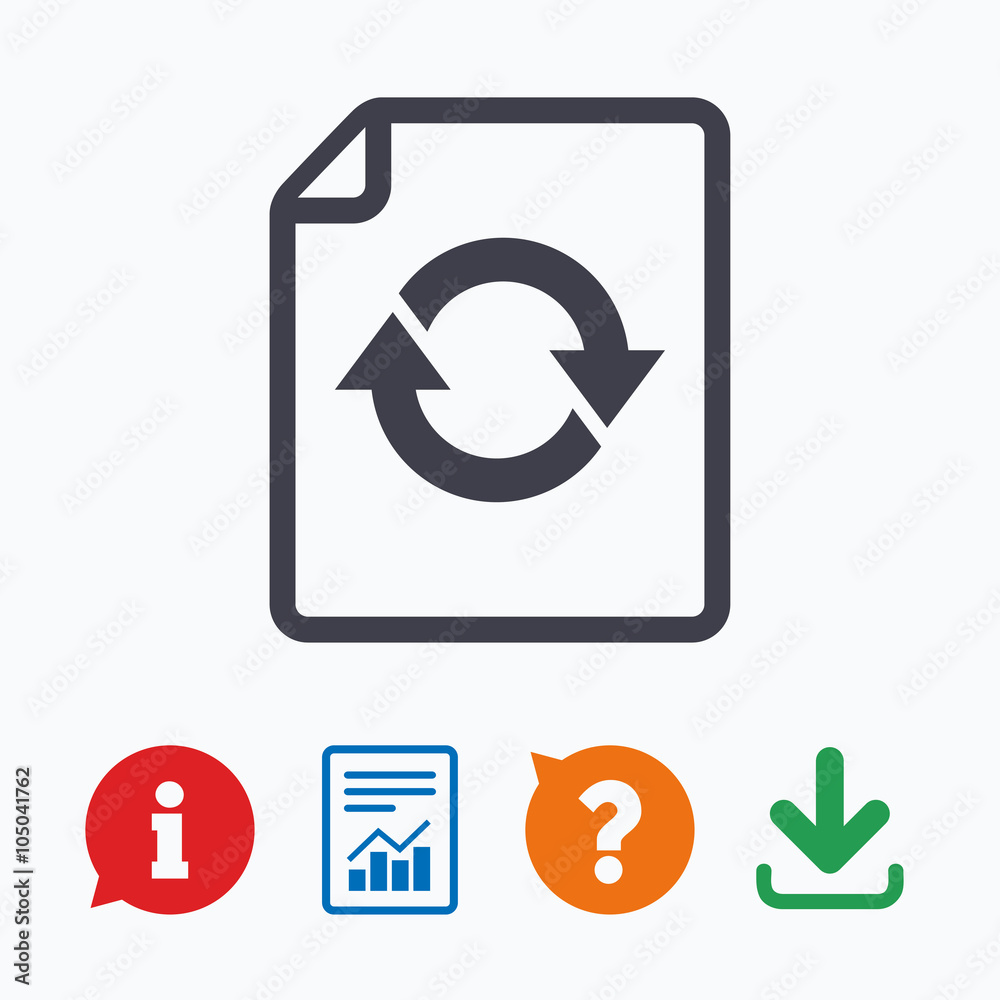 File document refresh icon. Reload doc symbol. File document refresh icon. Reload doc symbol.
