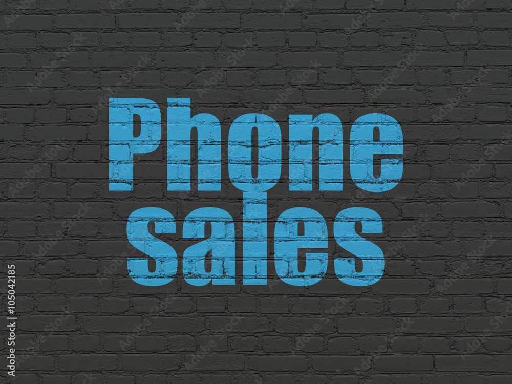 Advertising concept: Phone Sales on wall background Advertising concept: Phone Sales on wall background