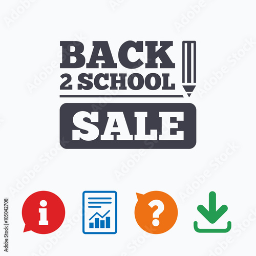 Back to school sign icon. Back 2 school symbol.