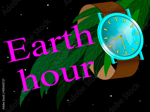 illustration of earth hour