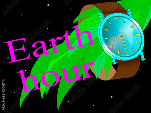 illustration of earth hour
