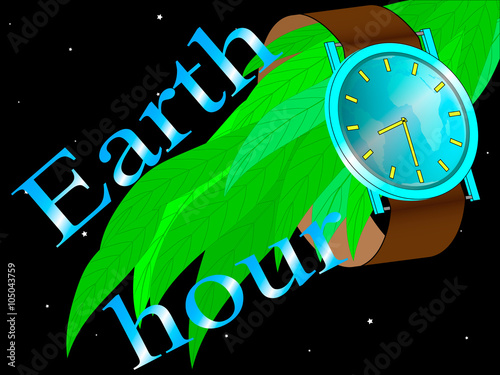 illustration of earth hour