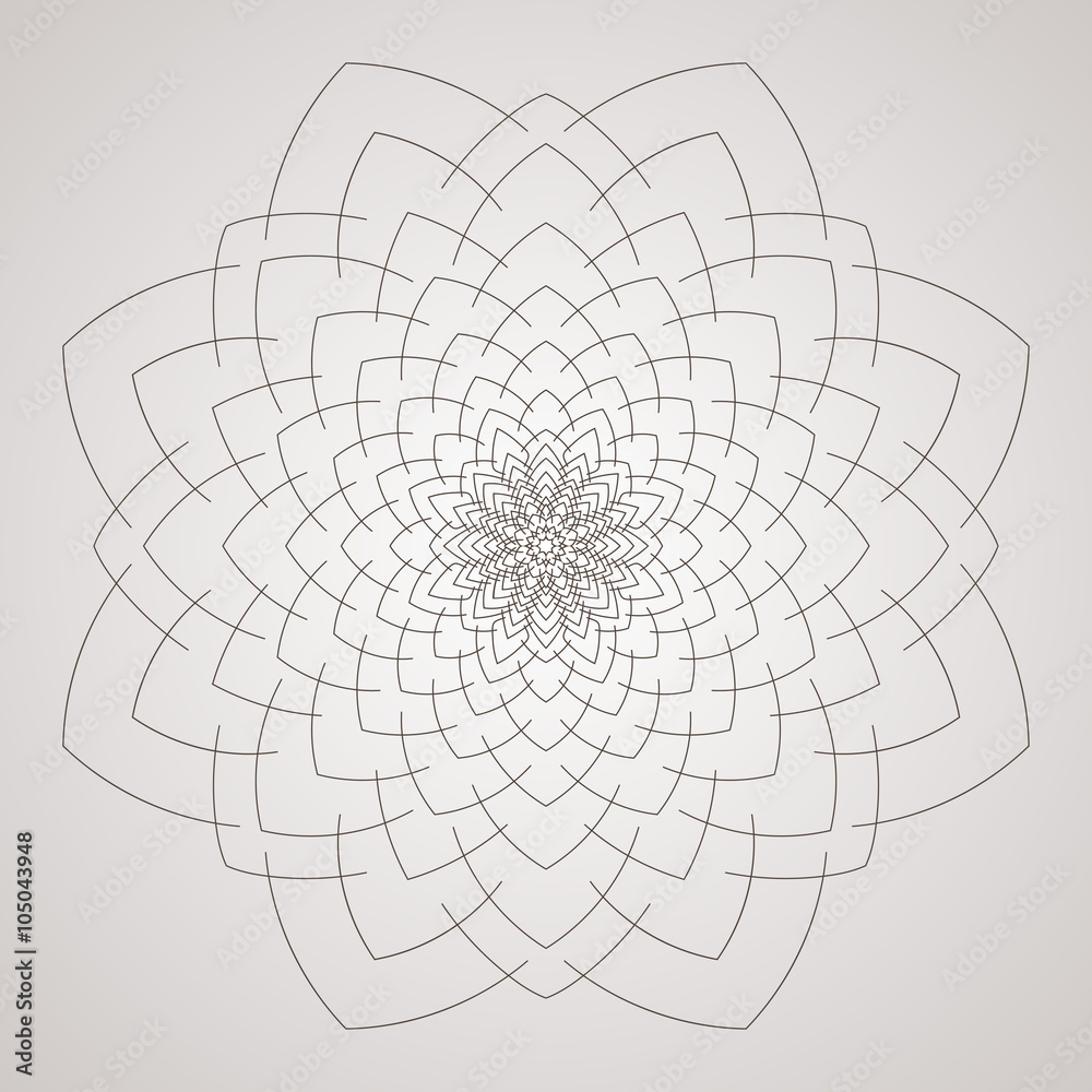 Obraz premium Vector circular pattern in the form of intricate flower. Mandala. Lacy napkin.
