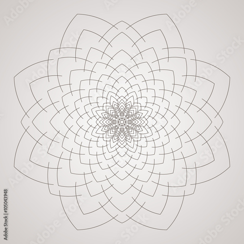 Vector circular pattern in the form of intricate flower. Mandala. Lacy napkin.