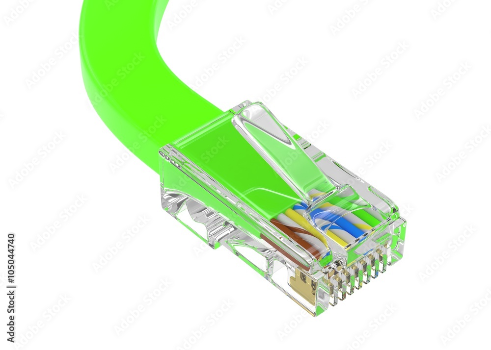 wire rj-45 on a white background, isolated wire rj-45 on a white background, isolated