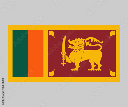 Fototapeta Naklejka Na Ścianę i Meble -  Flag of Sri Lanka