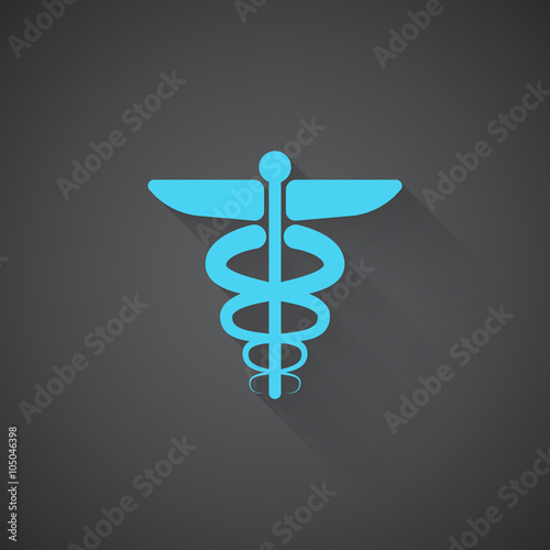 Flat Medical Symbol web app icon on dark background