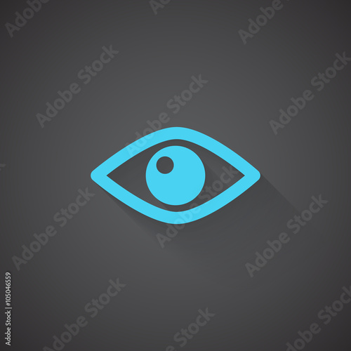 Flat Eye web app icon on dark background