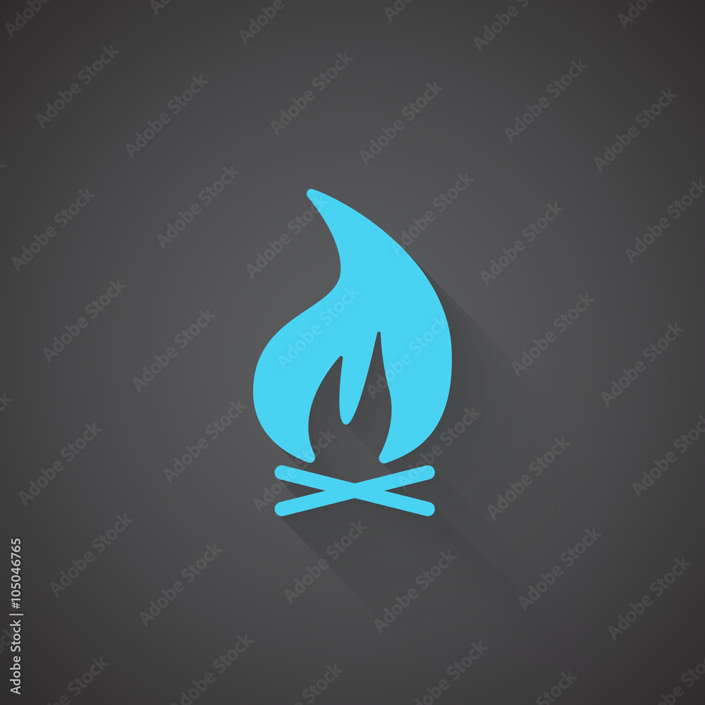 Flat Bonfire web app icon on dark background