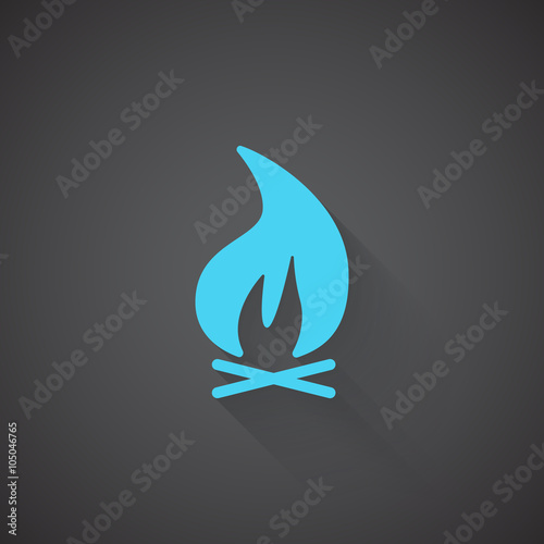 Flat Bonfire web app icon on dark background