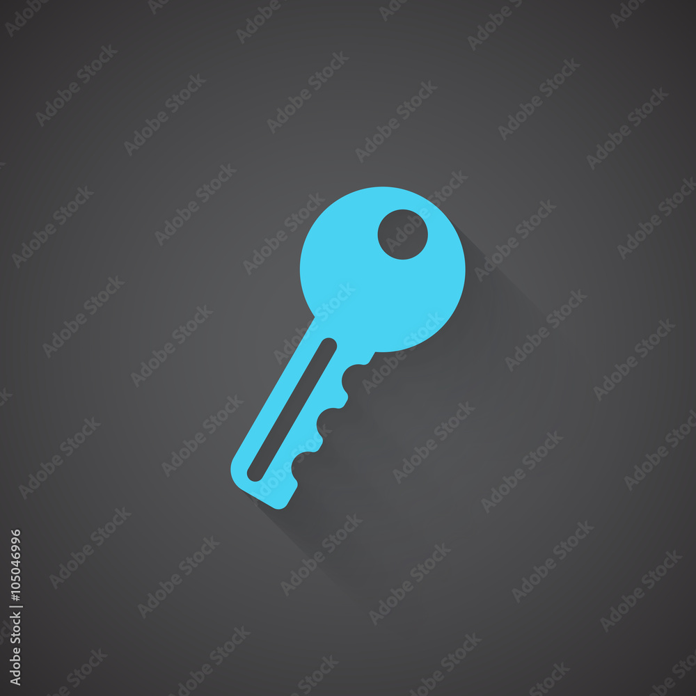 Flat Key web app icon on dark background