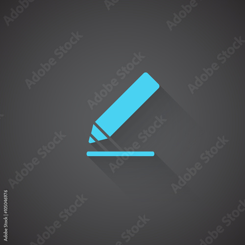 Flat Sign Here web app icon on dark background