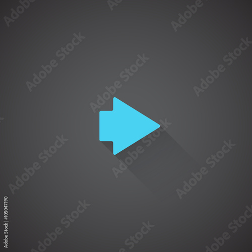 Flat Arrow Right web app icon on dark background