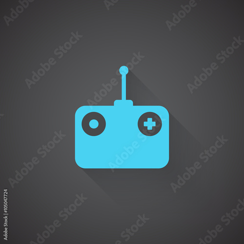 Flat Radio Control web app icon on dark background