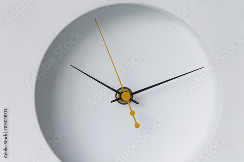 White clock, minimalism