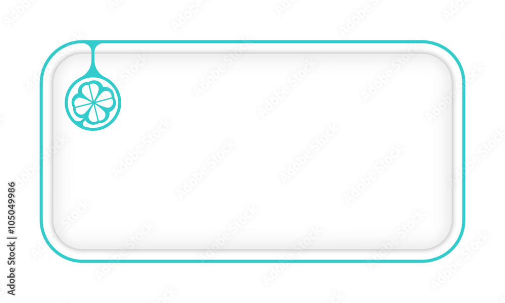 Vector simple box to fill your text and cloverleaf Vector simple box to fill your text and cloverleaf