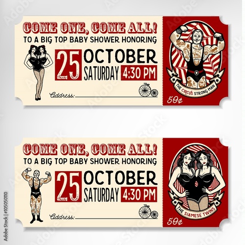 Vintage Circus Ticket