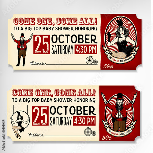 Vintage Circus Ticket