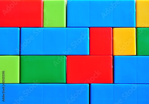 Plastic blocks wall pattern