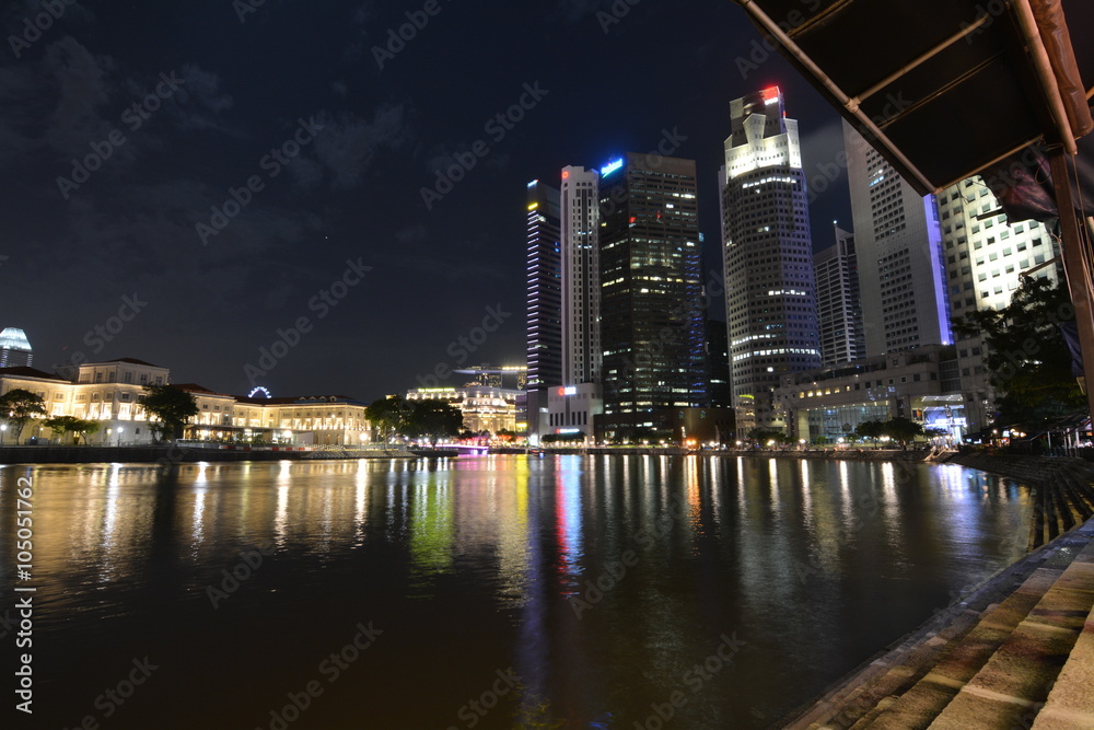 Singapore waterfront at marina bay