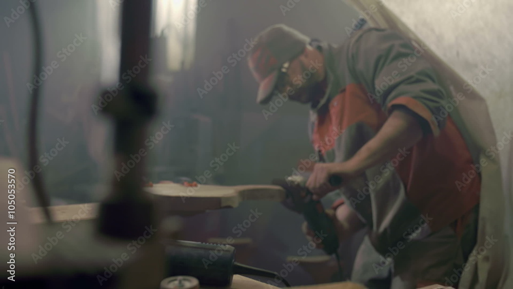 Man working in the shop Man working in the shop