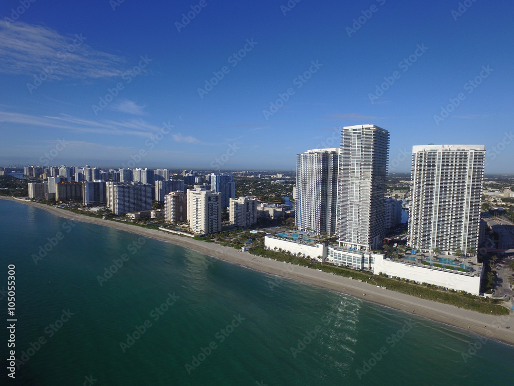 Hallandale Beach Florida aerial photo