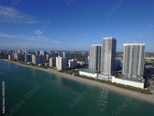 Hallandale Beach Florida aerial photo
