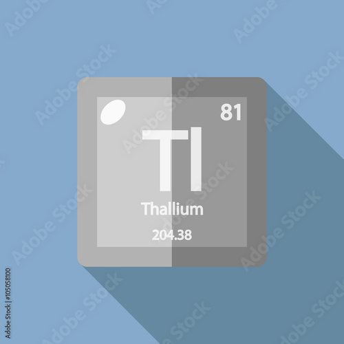 Chemical element Thallium Flat