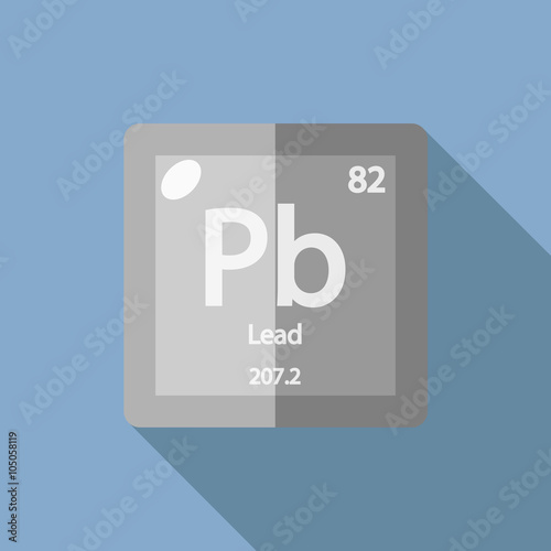 Chemical element Lead Flat