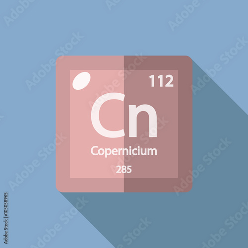 Chemical element Copernicium Flat
